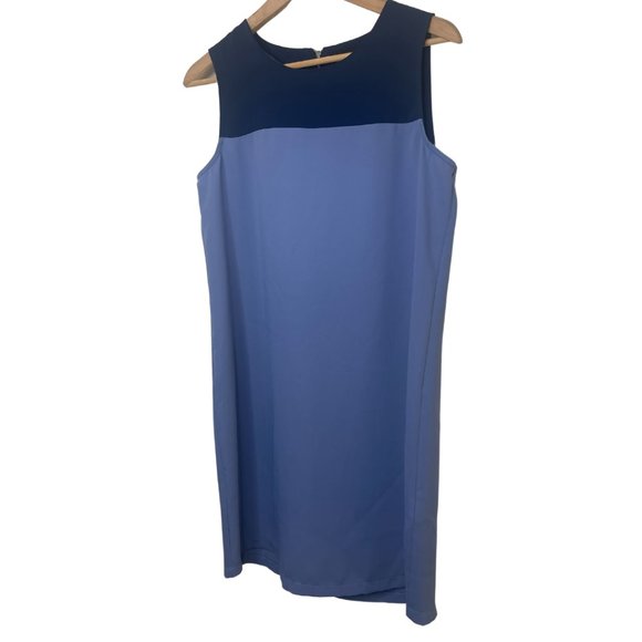 👗CYNTHIA ROWLEY | Women's Sleeveless Color Block Periwinkle Blue Dress | Size S - Picture 3 of 9